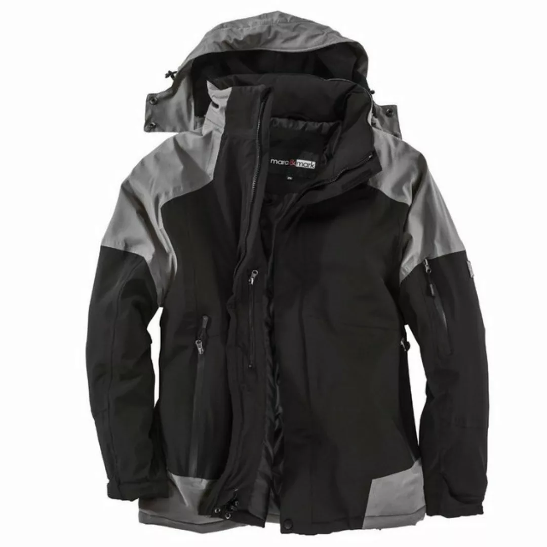 ABRAXAS Winterjacke Marc&Mark große Größen Winterjacke Basel schwarz-grau günstig online kaufen