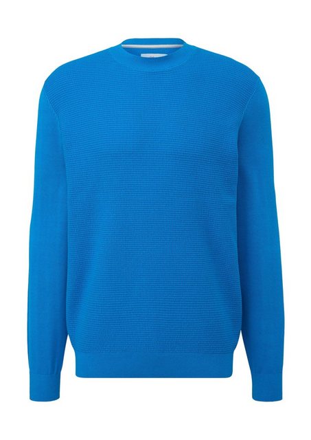 s.Oliver Strickpullover Waffelpiqué-Muster günstig online kaufen