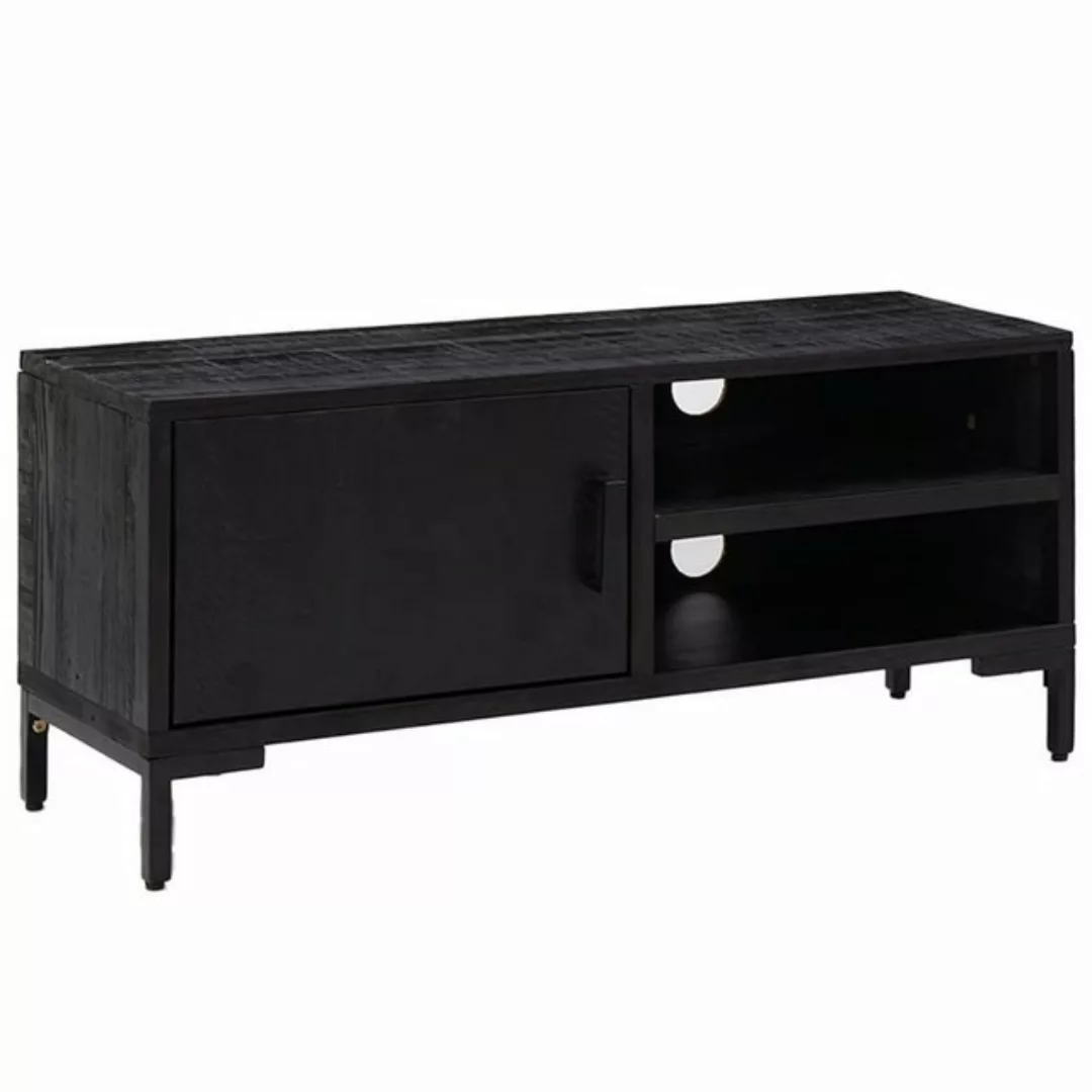 vidaXL TV-Schrank TV-Schrank Schwarz 90x30x40 cm Massivholz Kiefer Recycelt günstig online kaufen