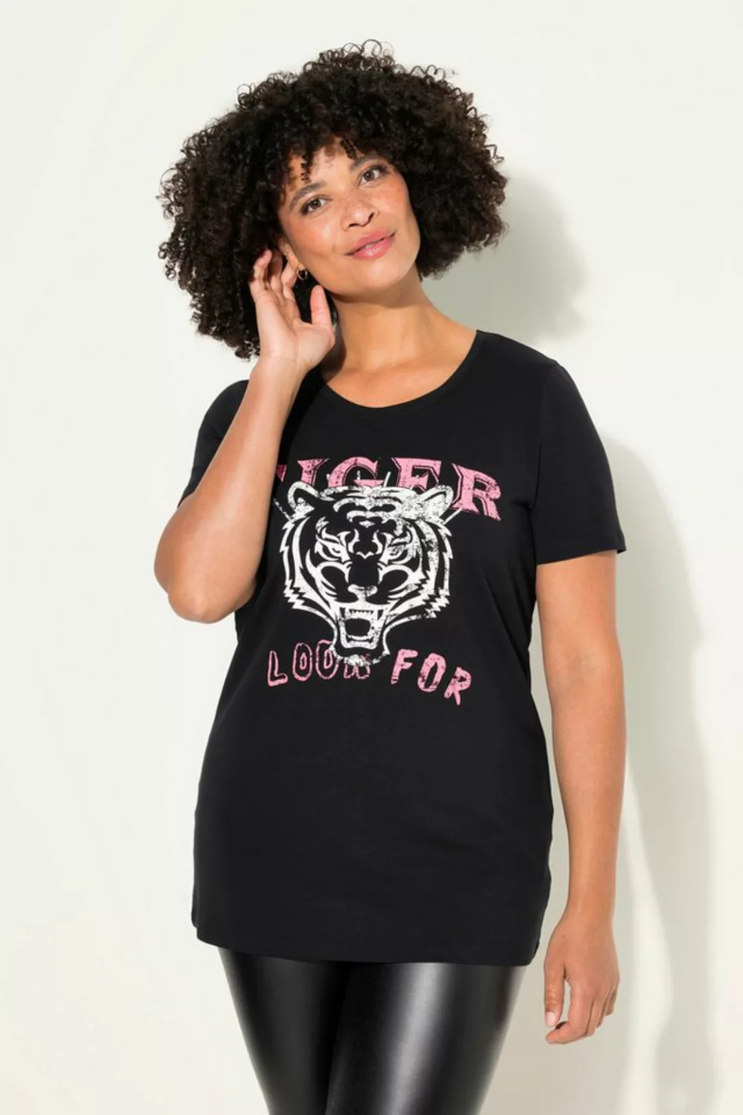 Angel of Style Rundhalsshirt T-Shirt Classic Fit Tiger-Print günstig online kaufen