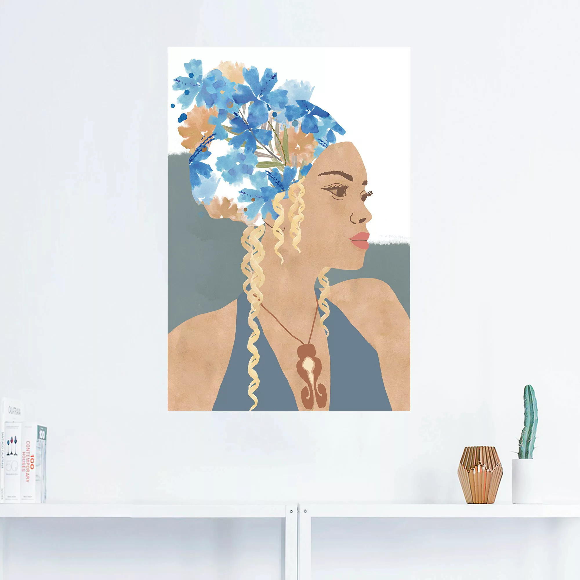 Artland Wandfolie »Maia in voller Blüte«, Portrait, (1 St.), selbstklebend günstig online kaufen