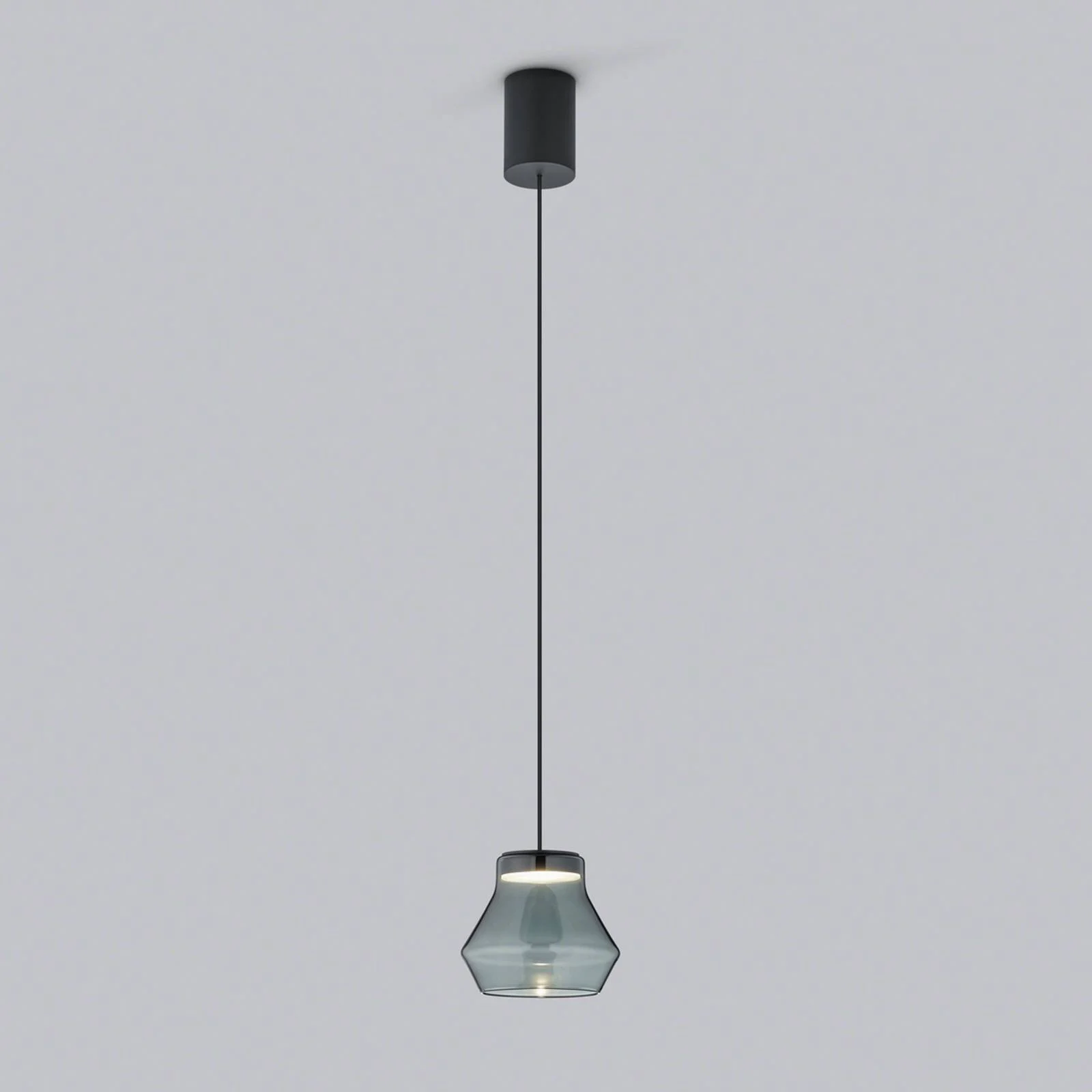 Helestra Fou LED-Hängeleuchte Rauchglas 11x9,5cm günstig online kaufen