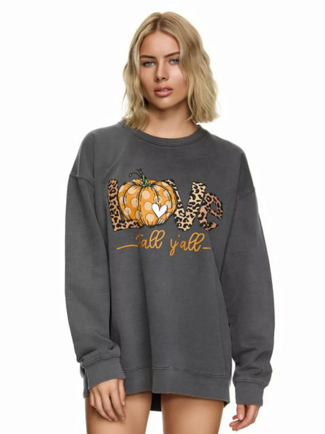 Worldclassca Sweatshirt Worldclassca Oversized Sweatshirt LOVE Print Langar günstig online kaufen