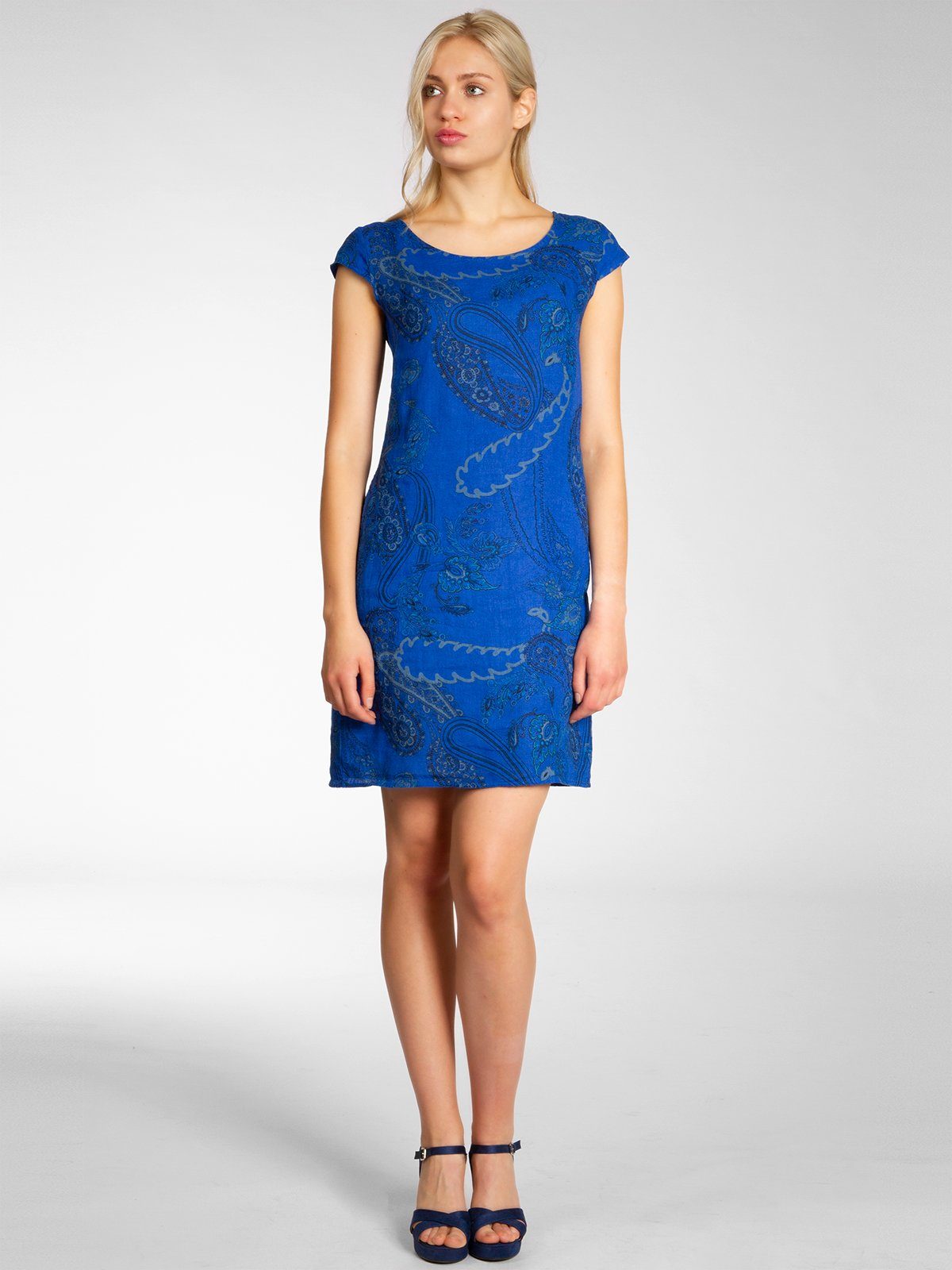 Caspar Sommerkleid SKL022 Damen Sommer Leinenkleid günstig online kaufen