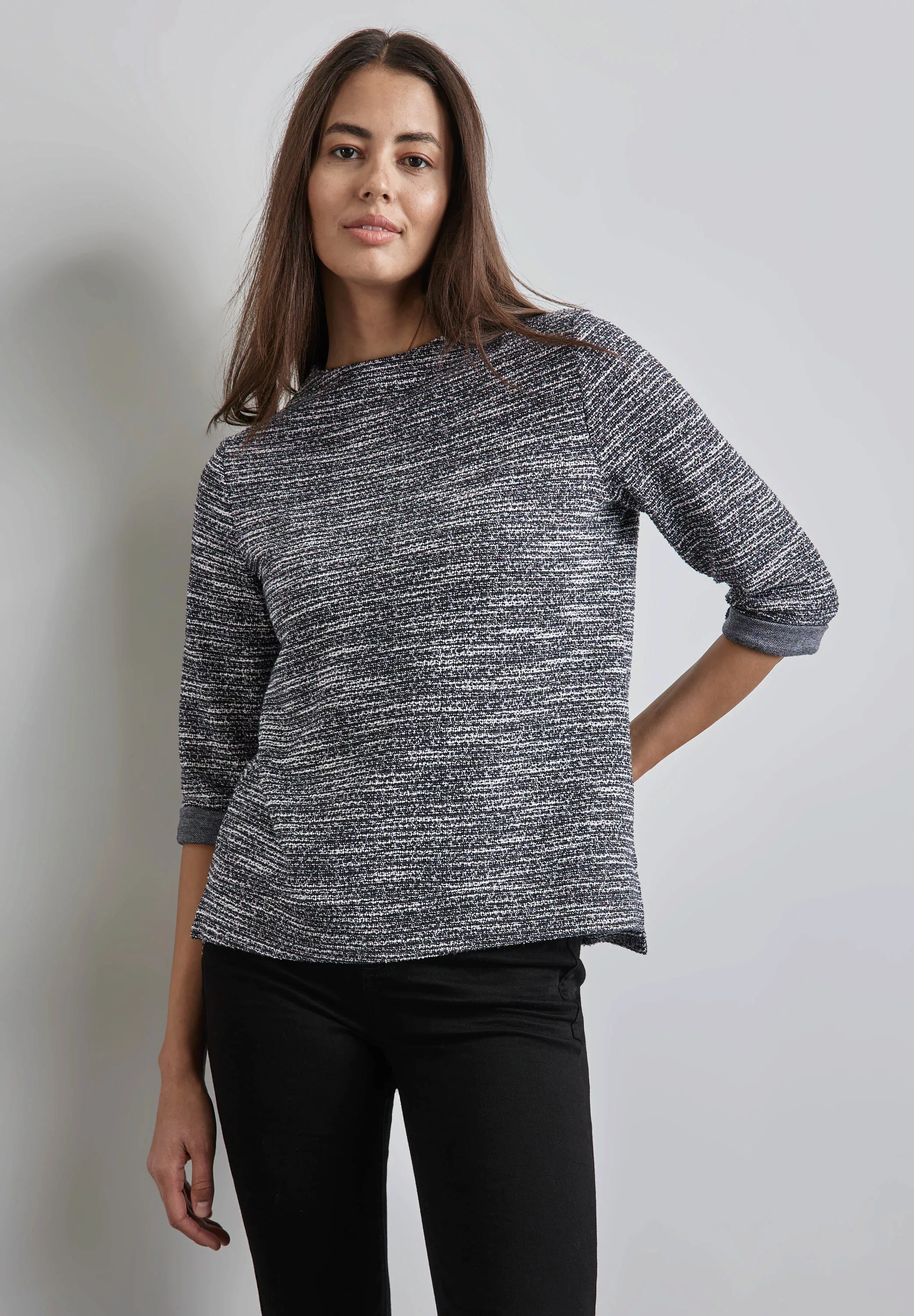 STREET ONE 3/4-Arm-Shirt mit Bouclé Struktur günstig online kaufen