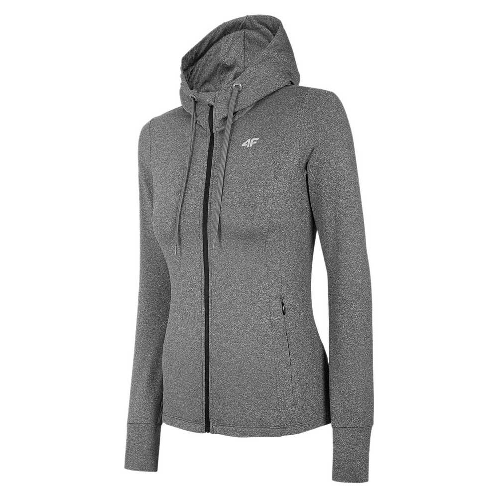 4f Sweatshirt Mit Durchgehendem Reißverschluss S Middle Grey Melange günstig online kaufen