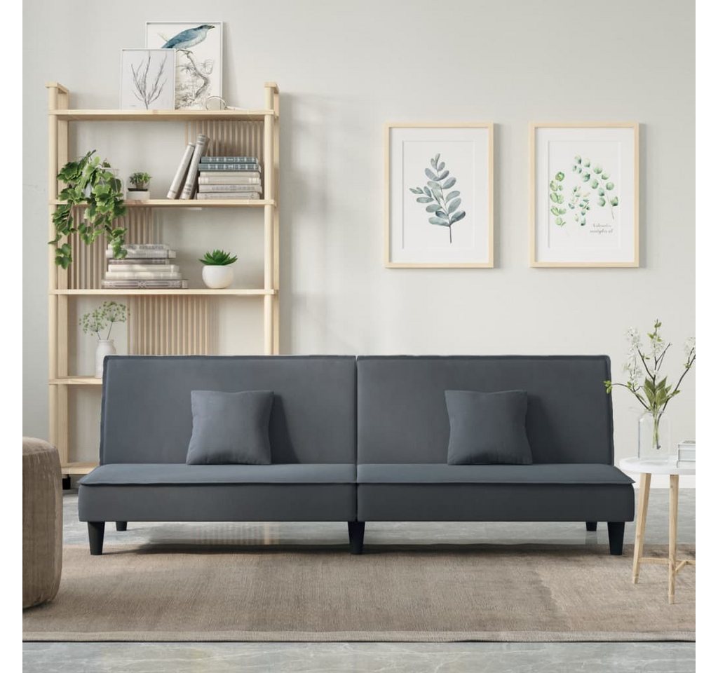 vidaXL Sofa Schlafsofa Dunkelgrau Samt Schlafcouch Sofa Couch Gästebett günstig online kaufen