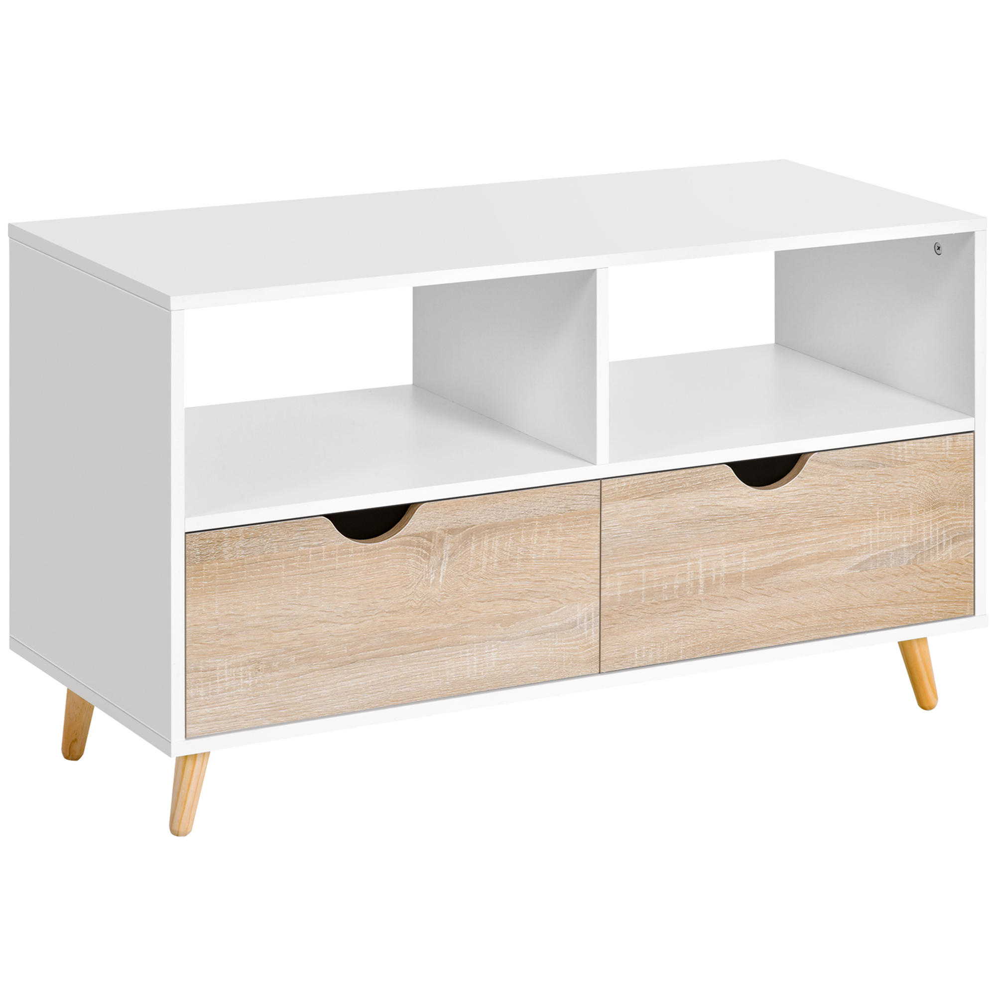 HOMCOM TV Schrank Fernsehschrank TV-Kommode mit Schubladen und Offene Regal günstig online kaufen