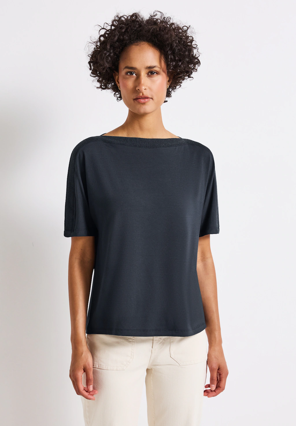 STREET ONE T-Shirt, in Unifarbe günstig online kaufen