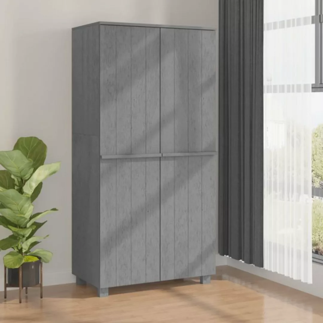 vidaXL Kleiderschrank Kleiderschrank Dunkelgrau 89x50x180 cm Massivholz Kie günstig online kaufen