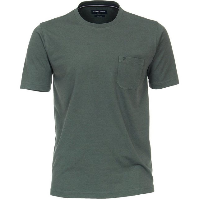 CASAMODA Langarm-Poloshirt CasaModa Große Größen Herren T-Shirt graugrün me günstig online kaufen