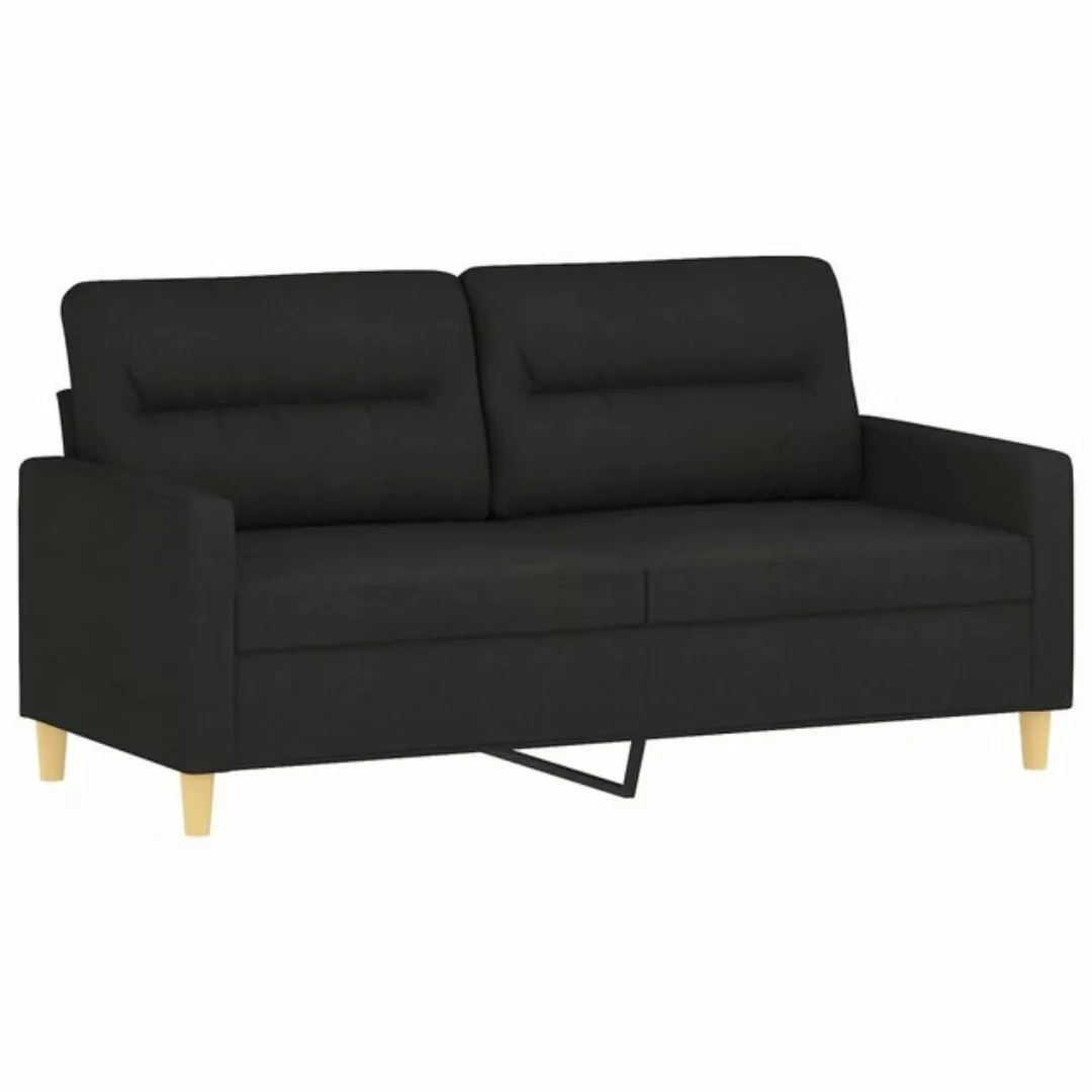 vidaXL Sofa, 2-Sitzer-Sofa Schwarz 140 cm Stoff günstig online kaufen