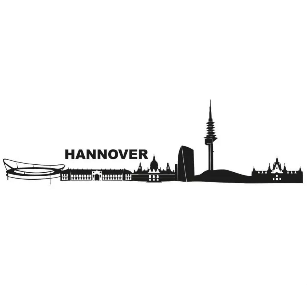 Wall-Art Wandtattoo "XXL Stadt Skyline Hannover 120cm", (1 St.) günstig online kaufen