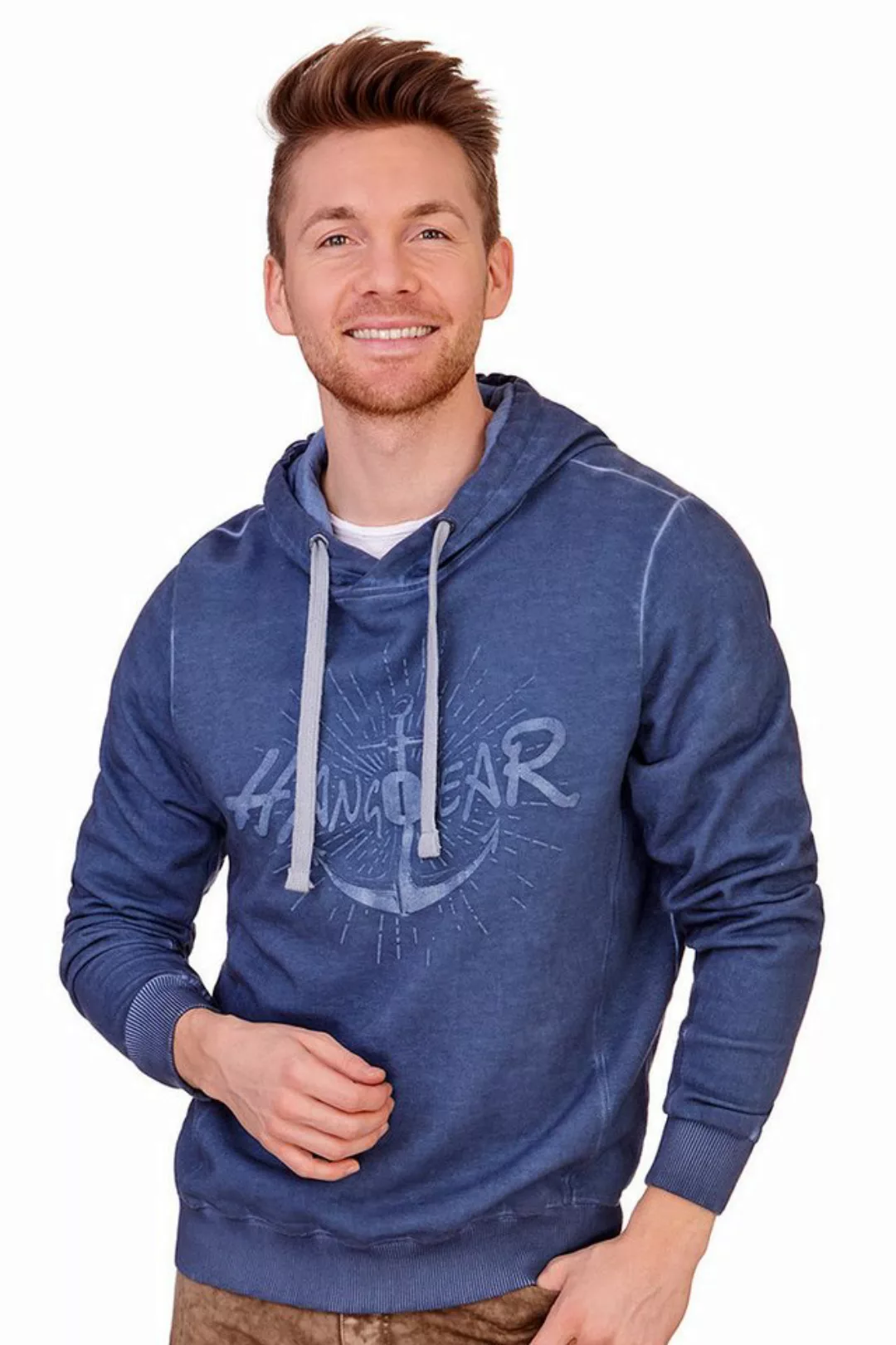 Hangowear Strickpullover Hoodie Herren - NORDMÄNNER - blau günstig online kaufen