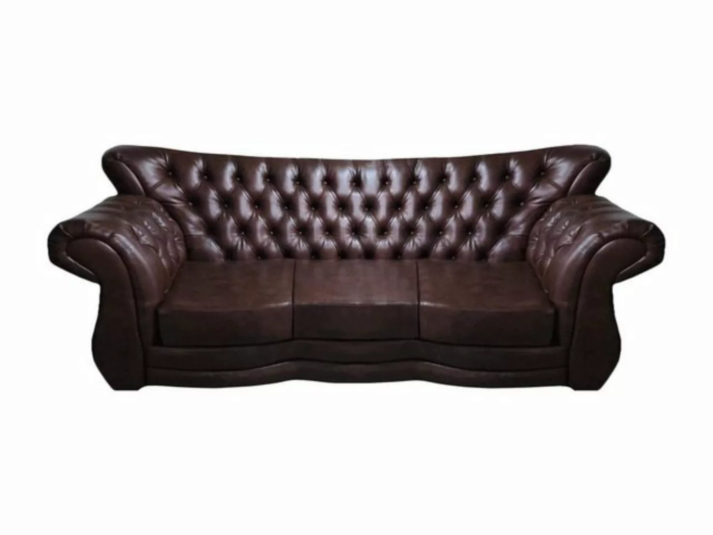 JVmoebel Chesterfield-Sofa Chesterfield Leder Sofa Couch Dreisitze Wohnzimm günstig online kaufen