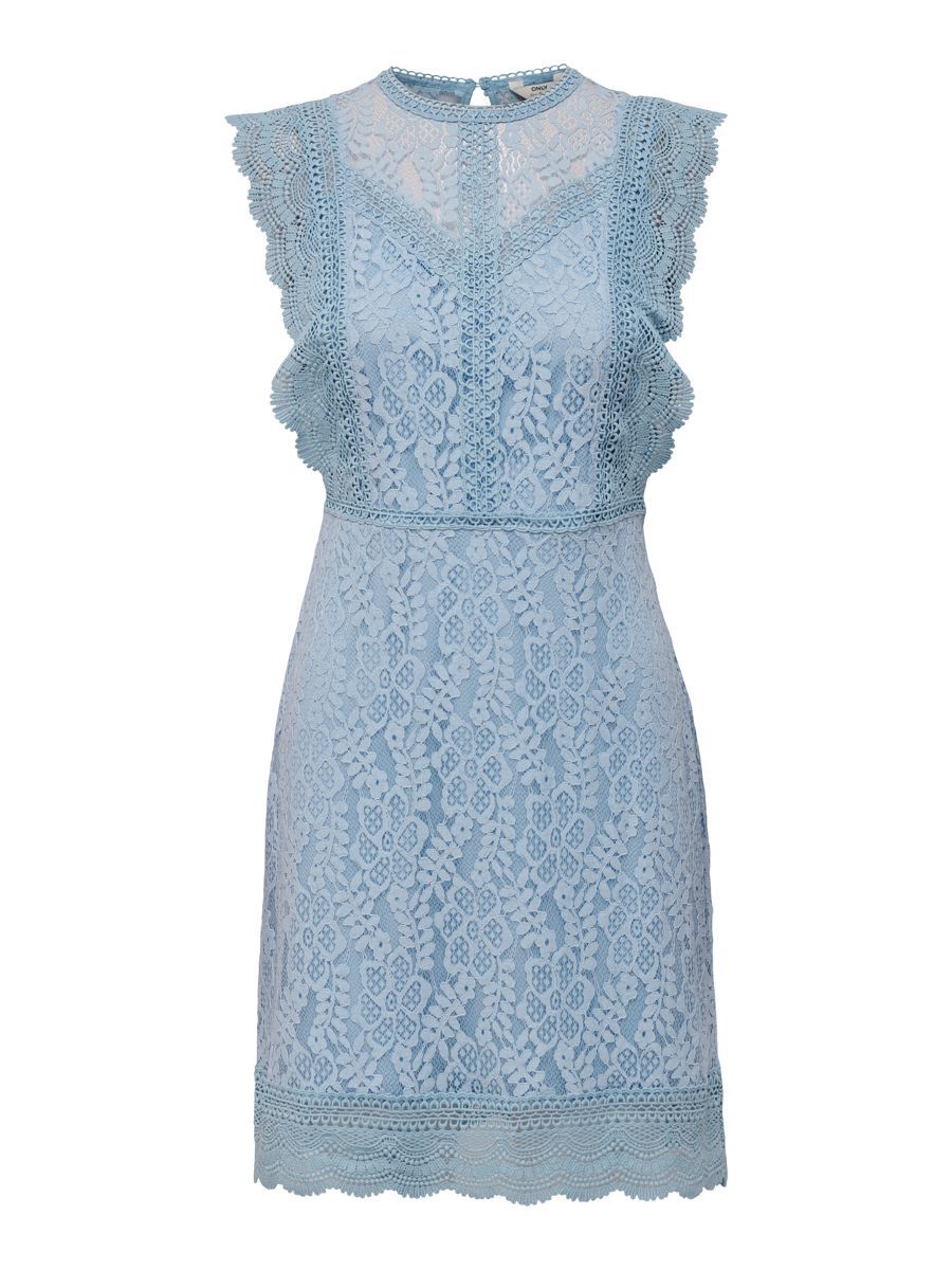 ONLY Spitzen- Kleid Damen Blau günstig online kaufen