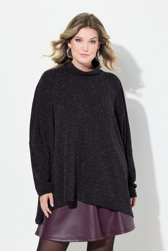 MIAMODA Rundhalsshirt T-Shirt oversized Glitzer-Jersey günstig online kaufen