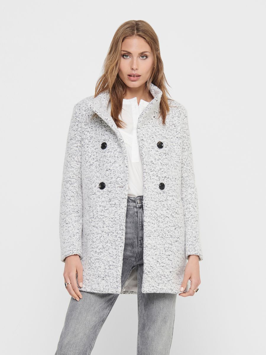 ONLY Woll Mantel Damen White günstig online kaufen