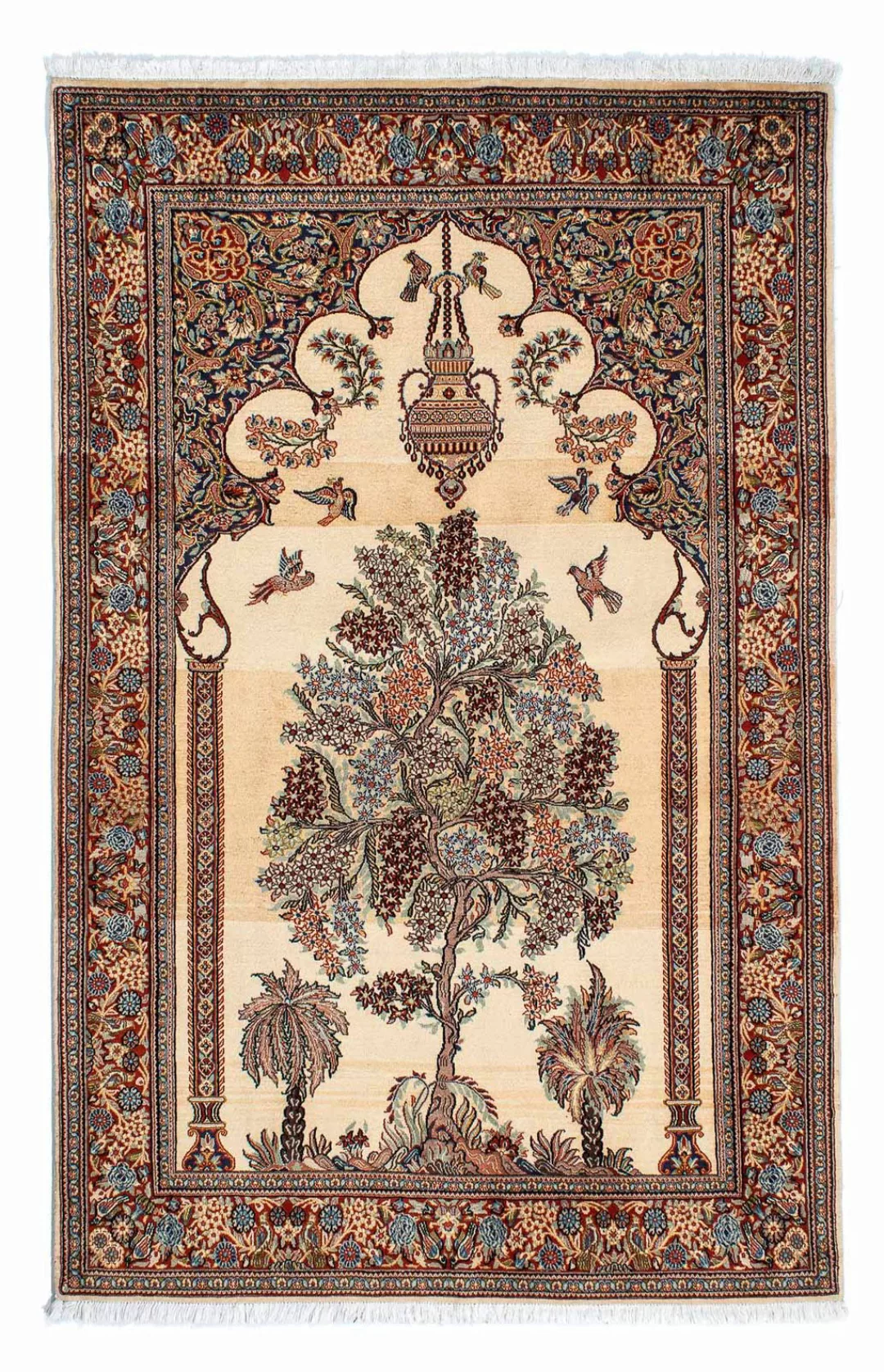 morgenland Seidenteppich »Ghom Medaillon 210 x 139 cm«, rechteckig, Unikat günstig online kaufen