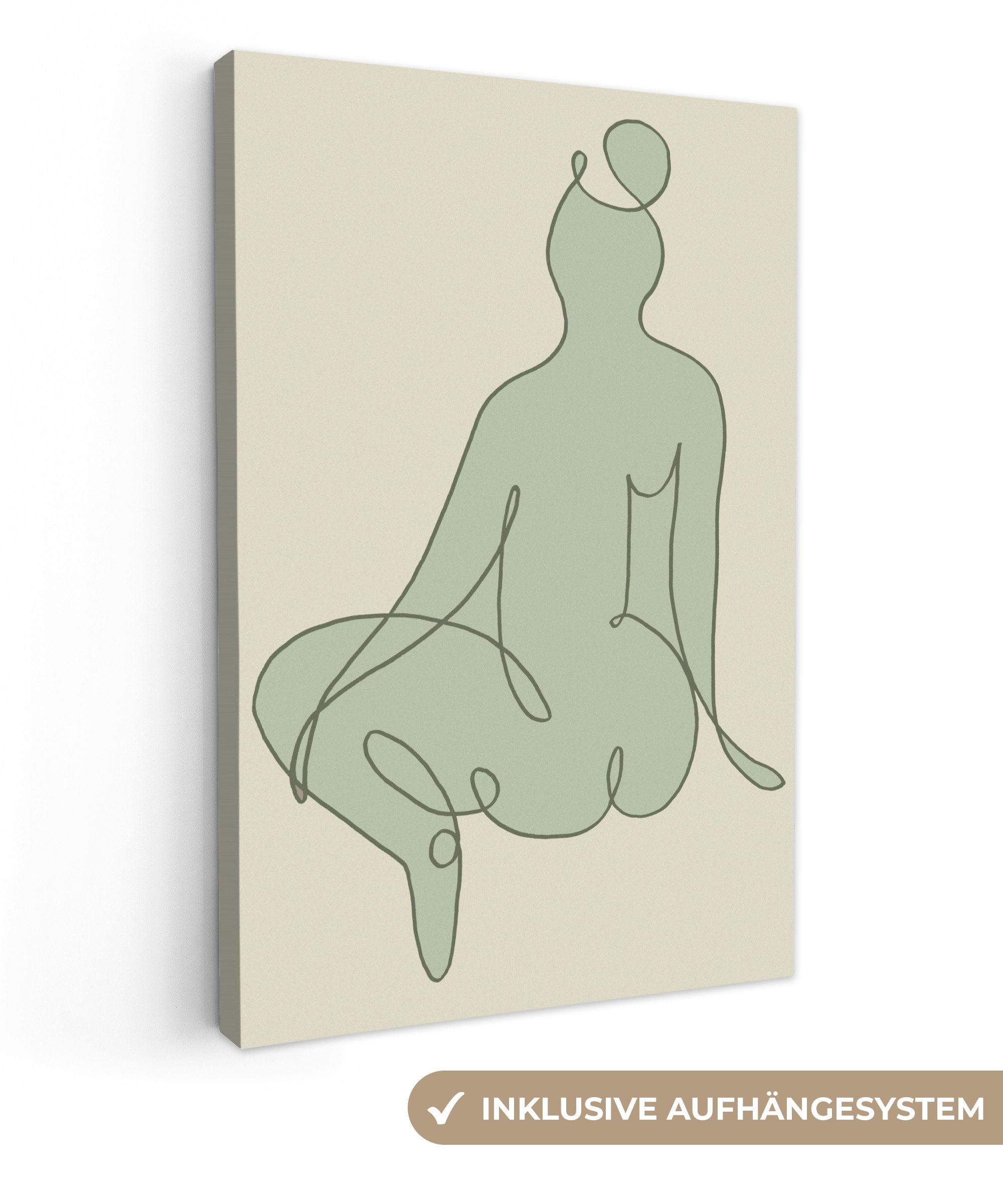 OneMillionCanvasses® Leinwandbild Frau - Grün - günstig online kaufen