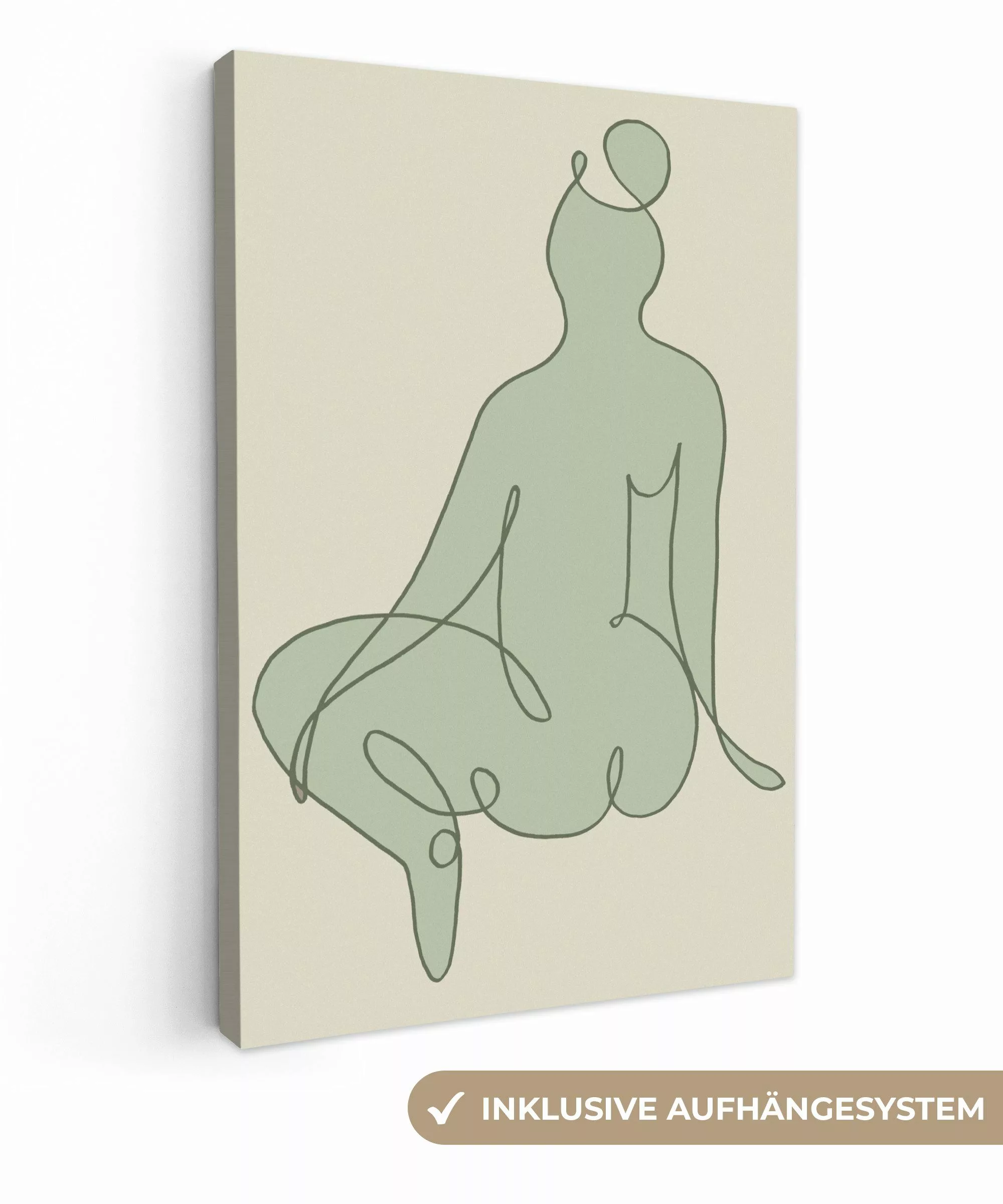 OneMillionCanvasses® Leinwandbild Frau - Grün - günstig online kaufen