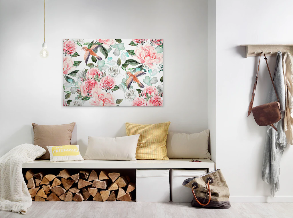 A.S. Création Leinwandbild "Paradise", Kunst-Blumen-Kinder, (1 St.), Landha günstig online kaufen