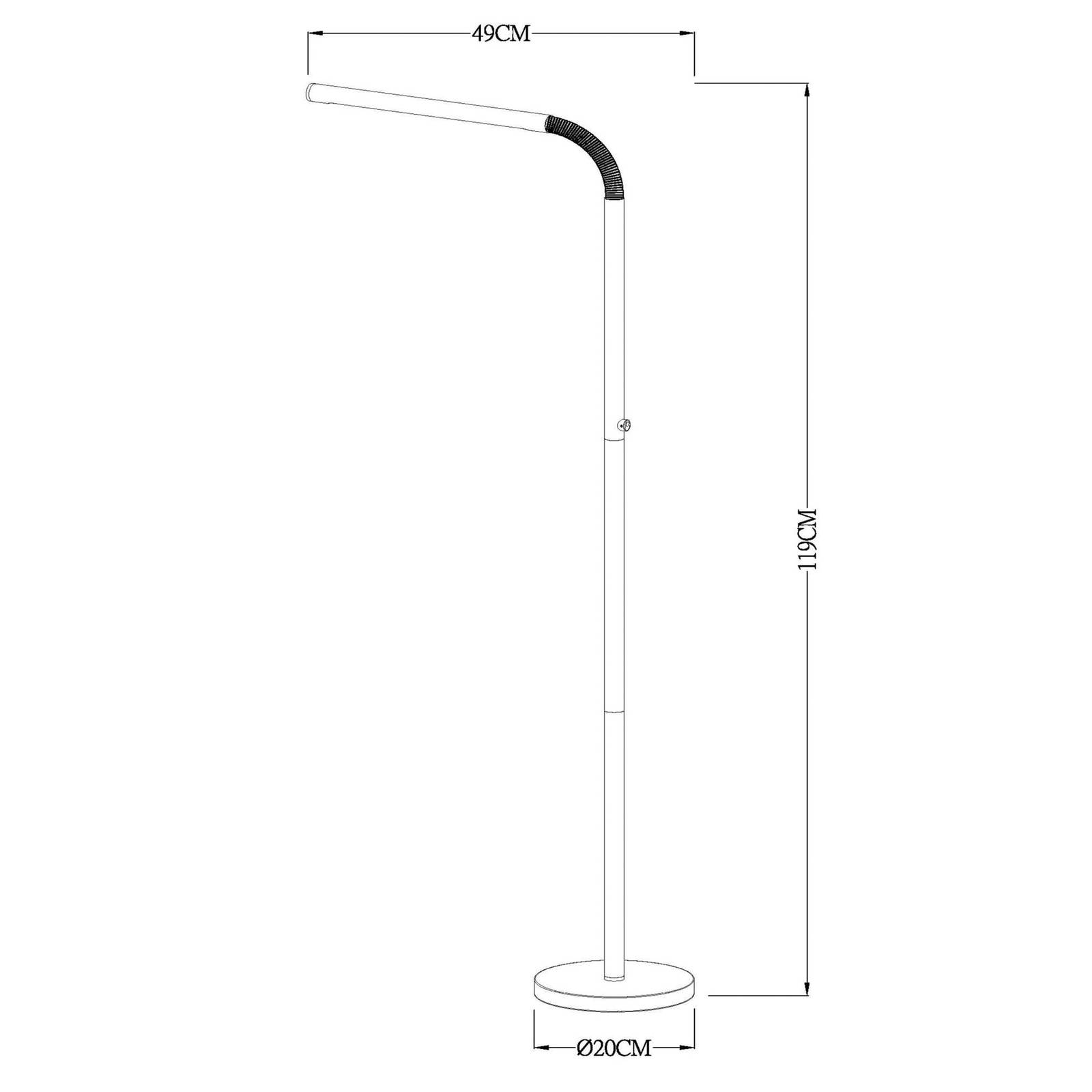 Akku-LED-Stehleuchte Gilly, schwarz günstig online kaufen