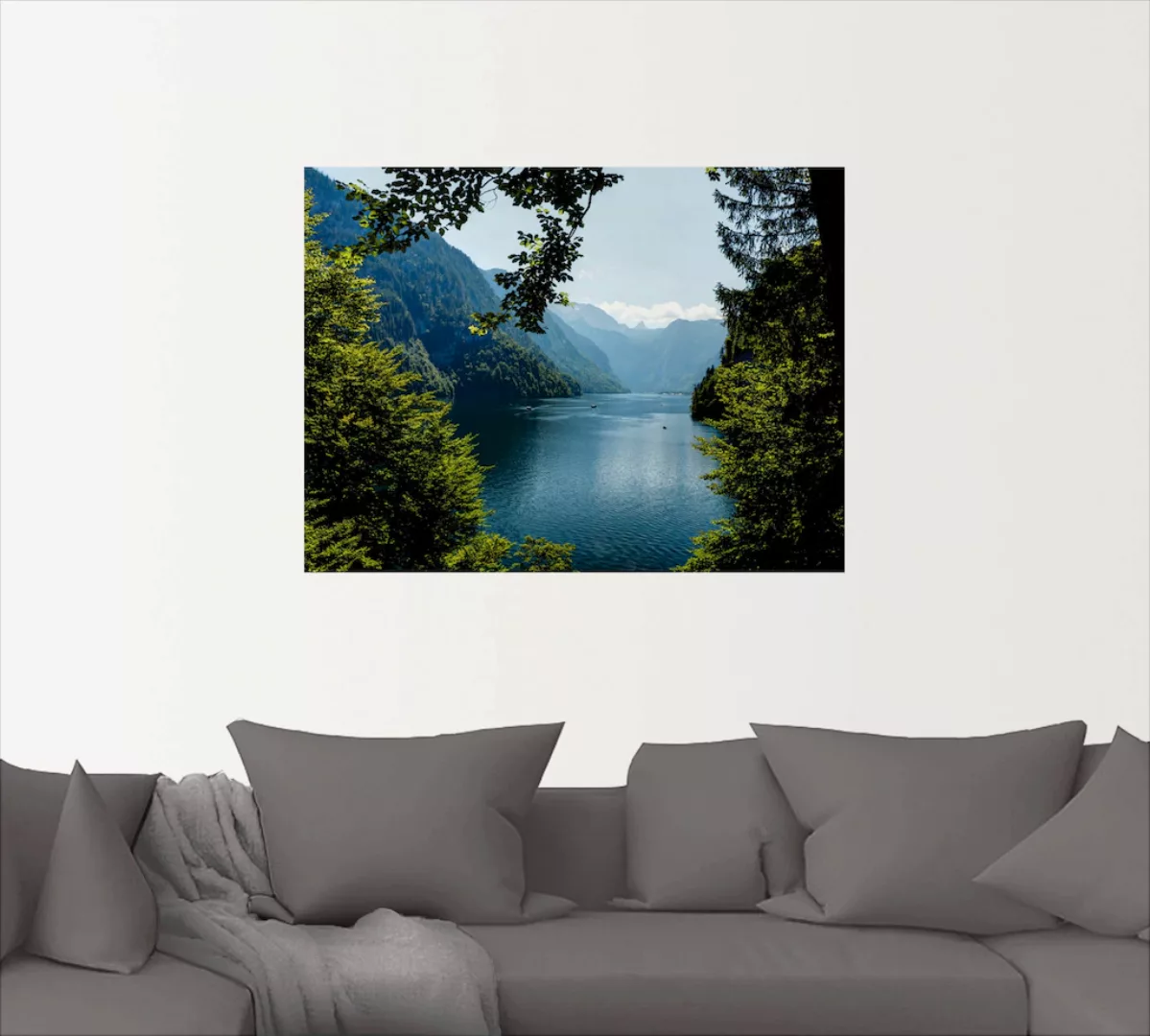 Artland Wandbild »Malerwinkel Königssee- Alpen«, Berge, (1 St.), als Leinwa günstig online kaufen