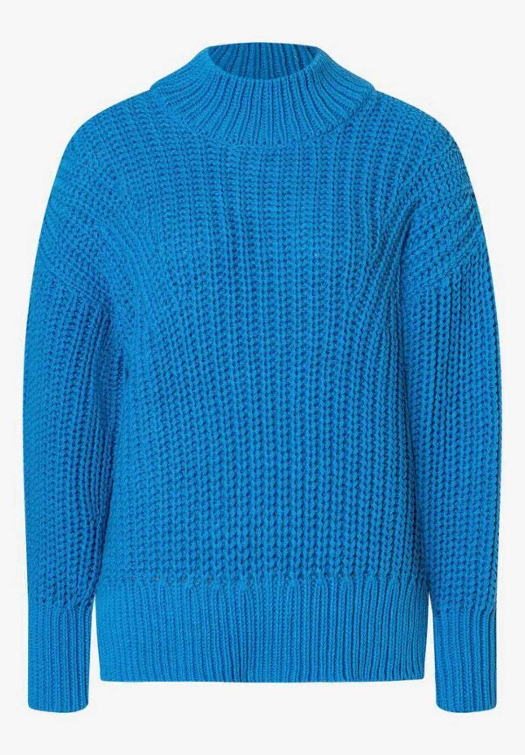 Grobstrickpullover, blau günstig online kaufen