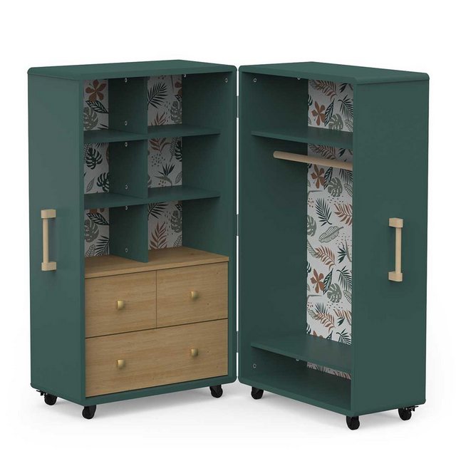 habeig Kinderkleiderschrank Mobiler Kleiderschrank, 70 x 112 x 65 cm begehb günstig online kaufen