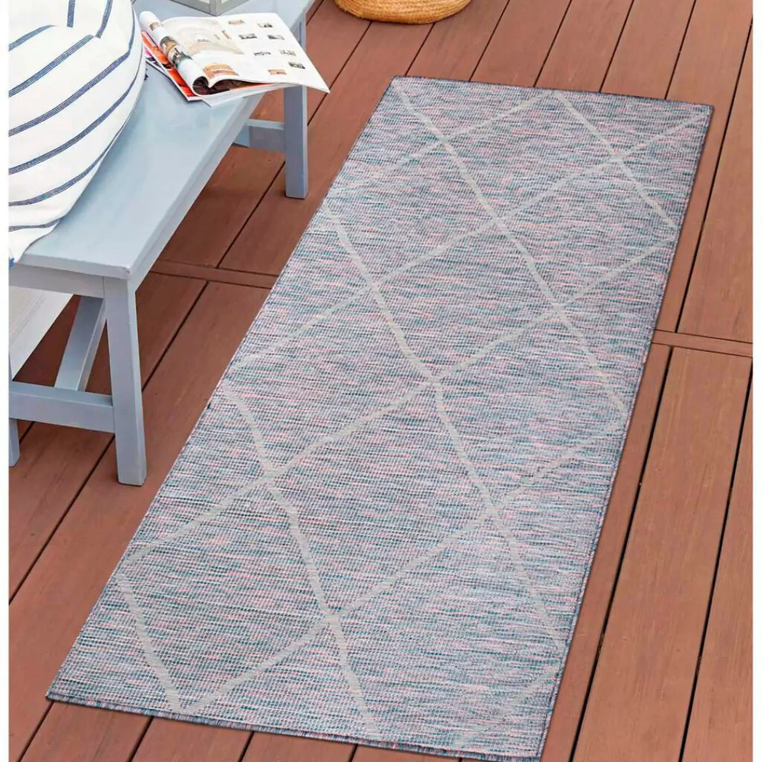 Carpet City Teppich »PALM3075«, rechteckig, 5 mm Höhe, Wetterfest & UV-best günstig online kaufen