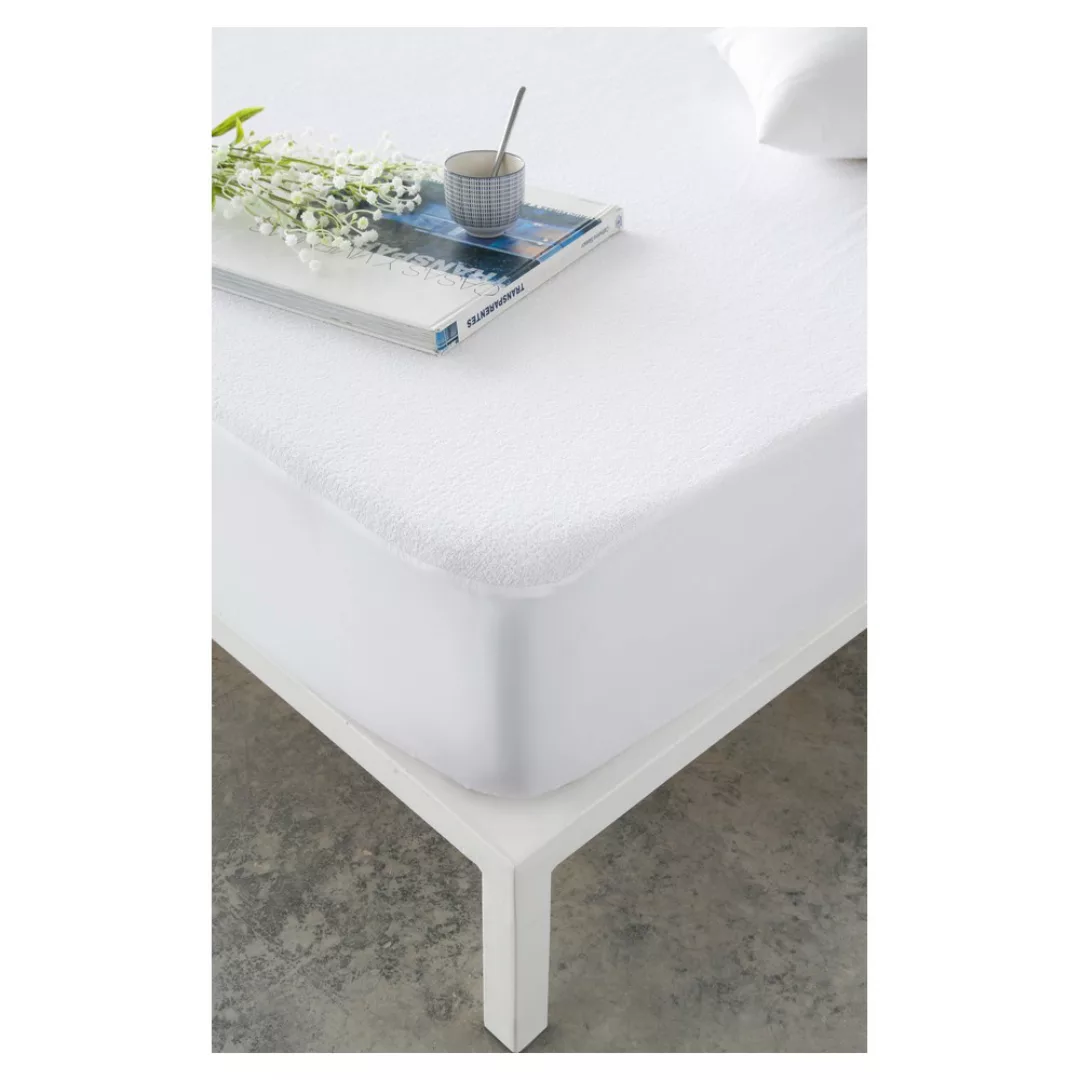 Matratzenschoner Naturals Weiß Einzelmatratze (105 X 190/200 Cm) günstig online kaufen