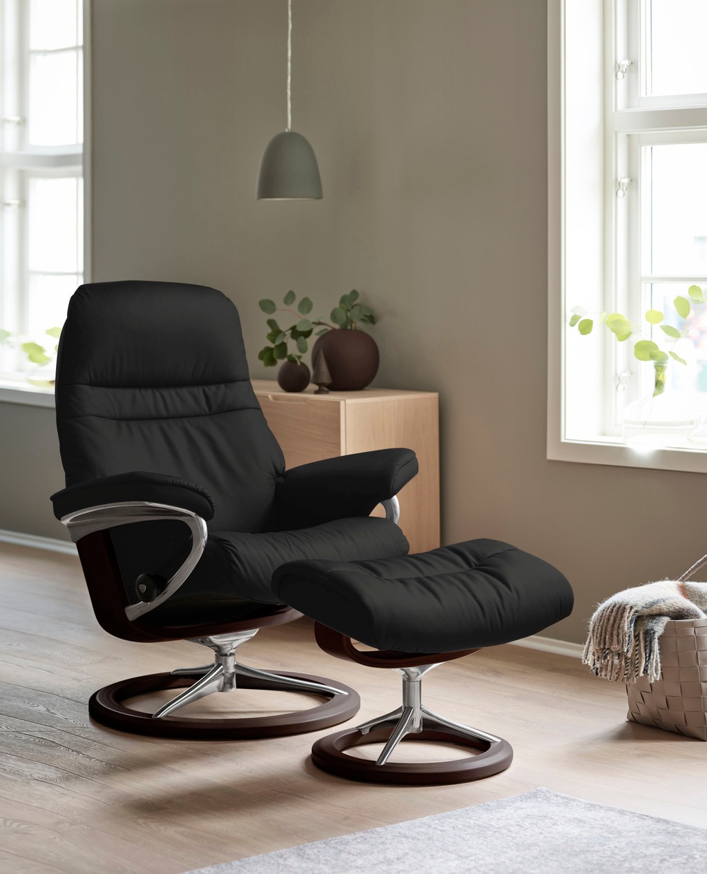 Stressless Relaxsessel "Sunrise", mit Signature Base, Größe M, Gestell Brau günstig online kaufen