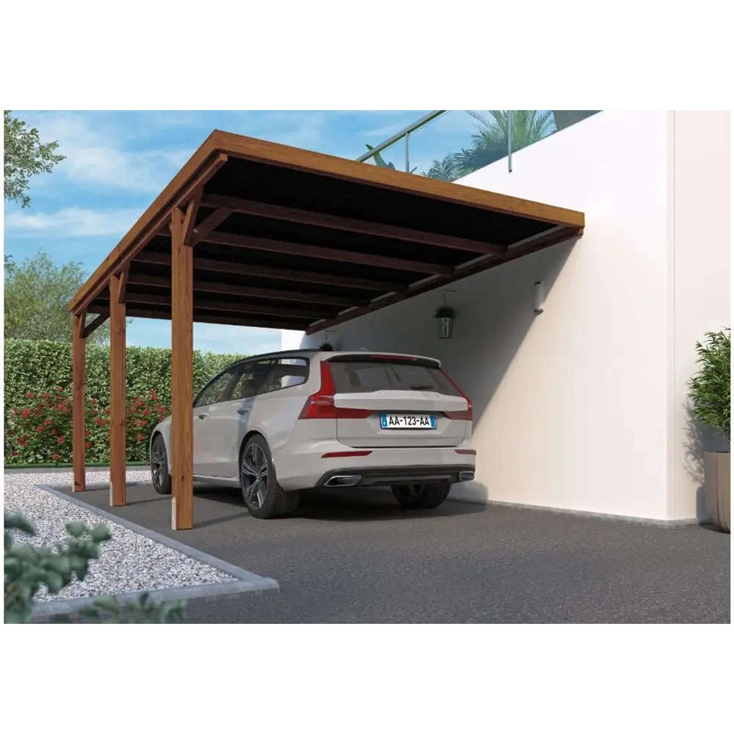 Alpholz Carport Victor KDI Braun B 316 cm x T 511 cm günstig online kaufen