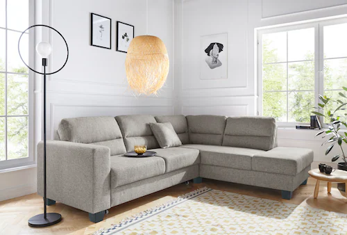 TRENDMANUFAKTUR Ecksofa "Chamber, zeitlos und modern, hoher Sitzkomfort, L- günstig online kaufen