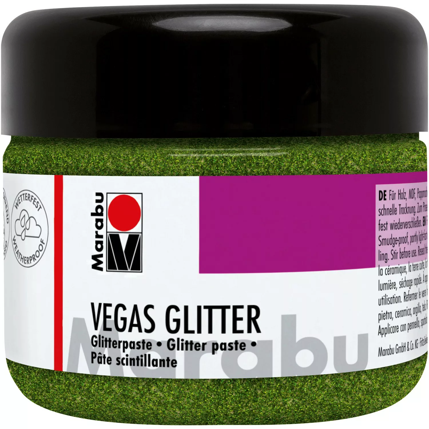 Marabu Glitterpaste Vegas Glitter 225 ml Glitter-Grün günstig online kaufen