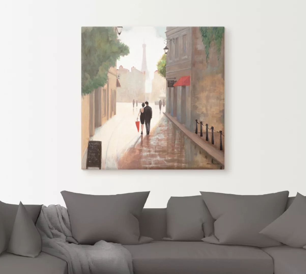 Artland Wandbild "Paris Romanze I", Frankreich, (1 St.), als Leinwandbild, günstig online kaufen