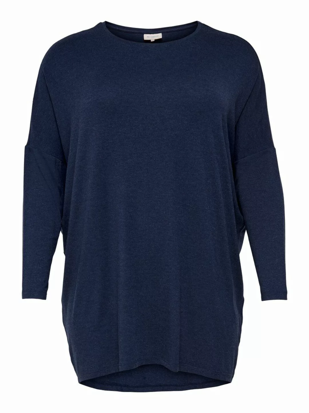 Only Carma Long Langarm T-shirt M Peacoat / Detail Melange günstig online kaufen