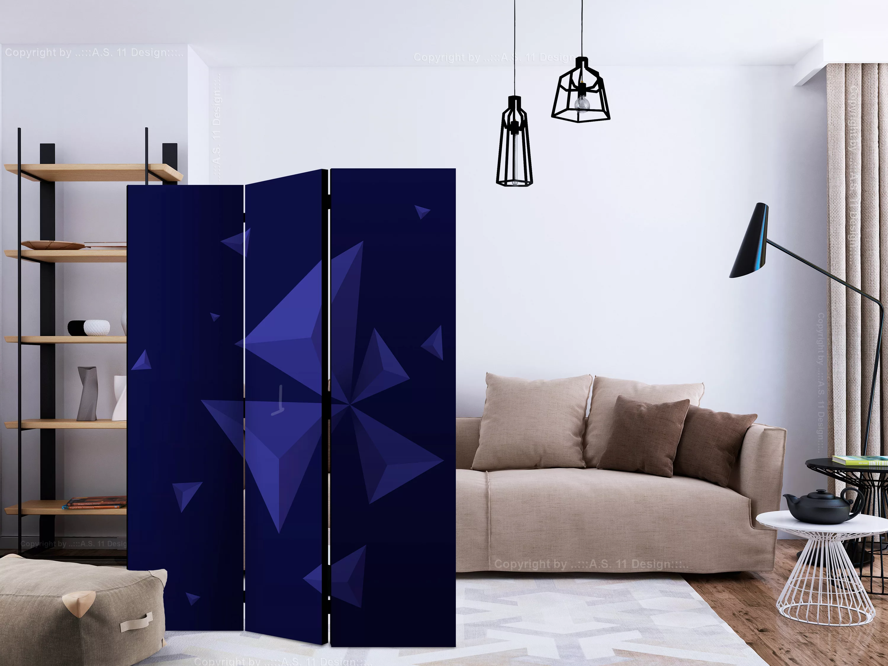 3-teiliges Paravent - Meteor Shower [room Dividers] günstig online kaufen