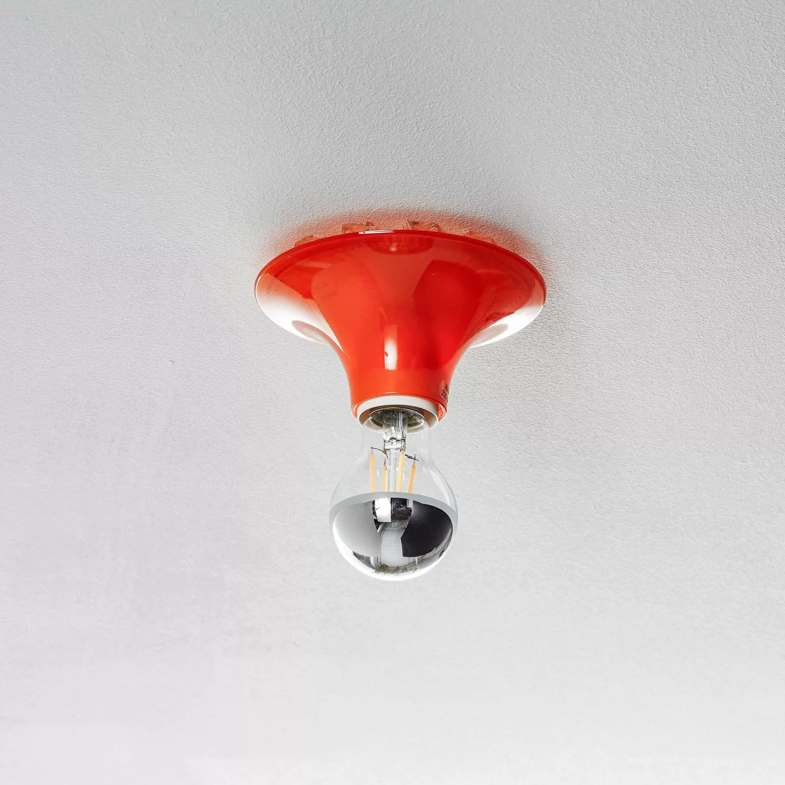 Artemide - Teti Wand-/Deckenleuchte - orange/H 7cm / Ø 14cm günstig online kaufen