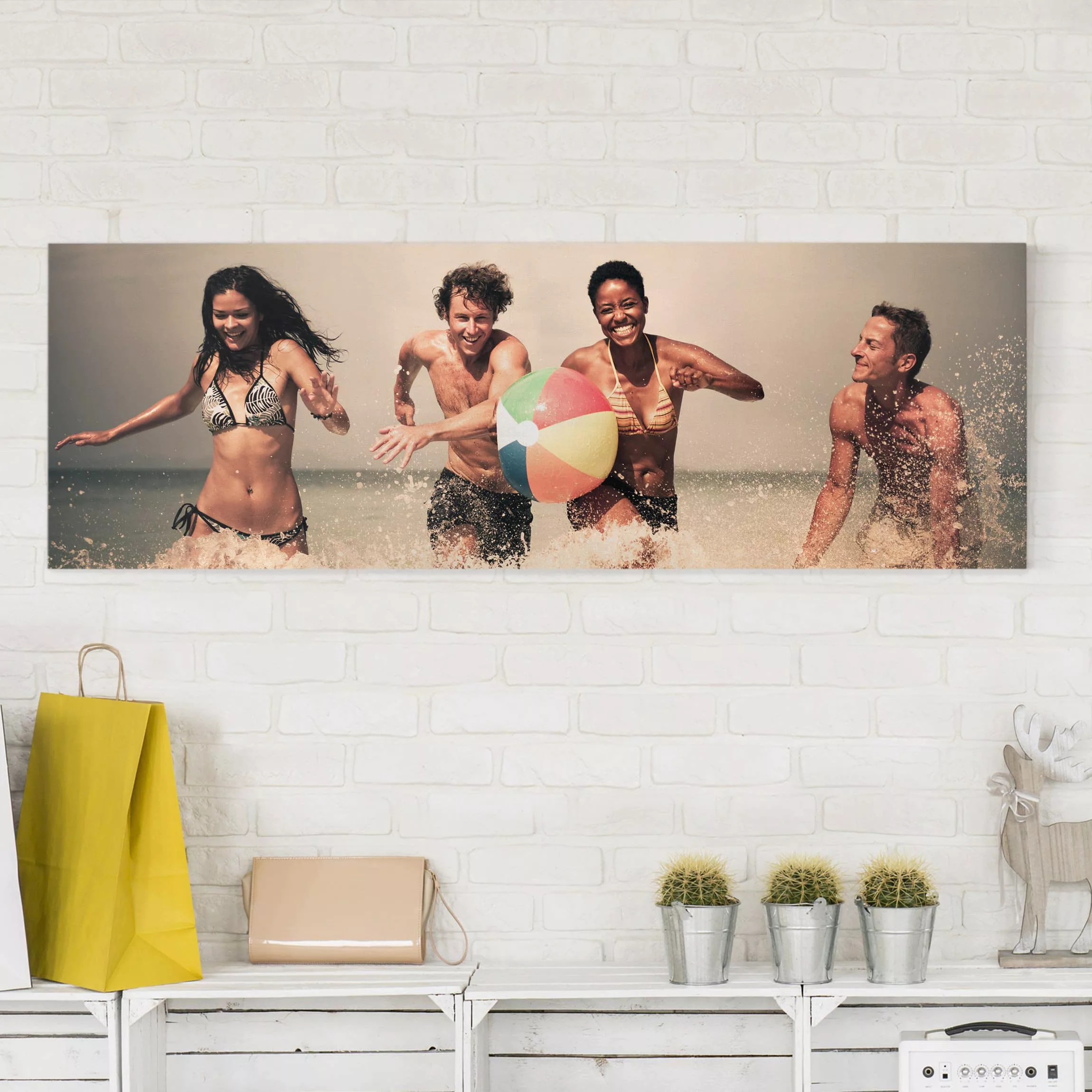 Leinwandbild Portrait - Panorama Rock the Beach günstig online kaufen