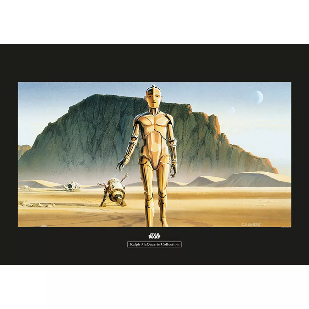 KOMAR Wandbild - Star Wars Classic RMQ Droids - Größe: 70 x 50 cm mehrfarbi günstig online kaufen