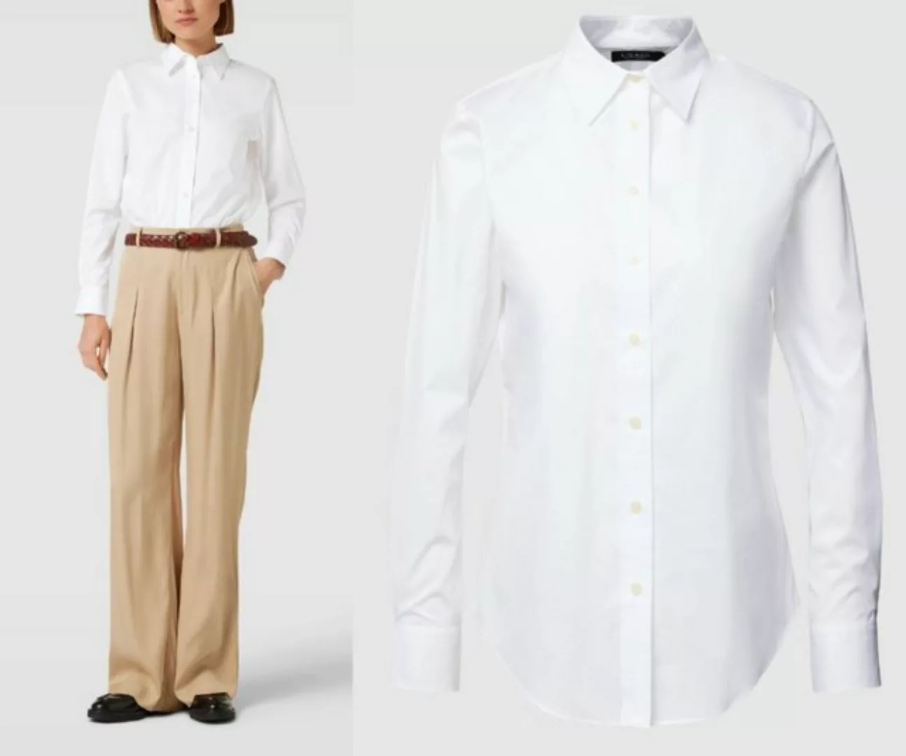 Ralph Lauren T-Shirt LAUREN RALPH LAUREN JAMELKO Blouse Hemdbluse Bluse Hem günstig online kaufen
