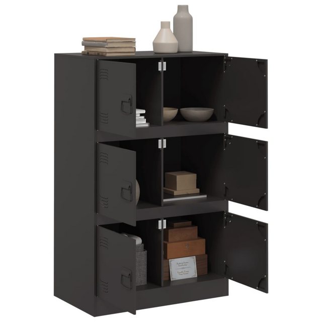 vidaXL Mehrzweckschrank Sideboard Schwarz 67x39x107 cm Stahl günstig online kaufen