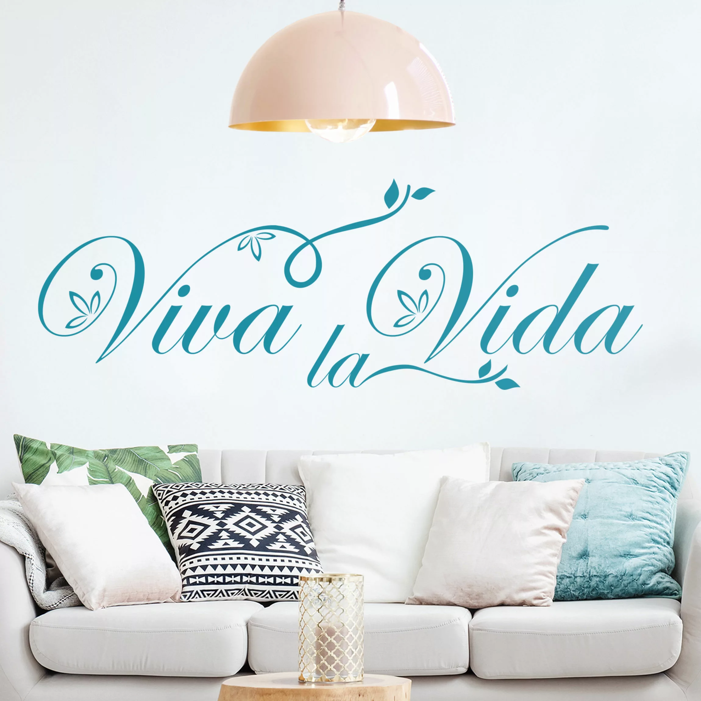 Wandtattoo Spruch Viva la Vida-Floral günstig online kaufen