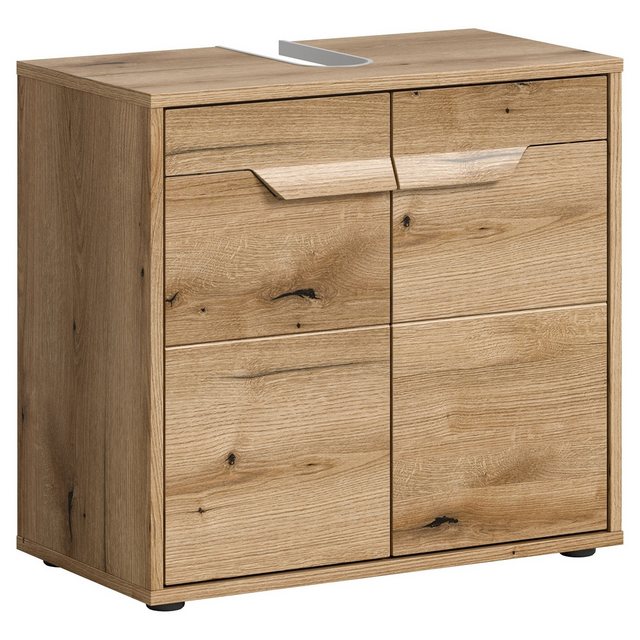 freiraum Waschbeckenunterschrank in Evoke Oak, Spannplatte/MDF - 64x60x34 ( günstig online kaufen