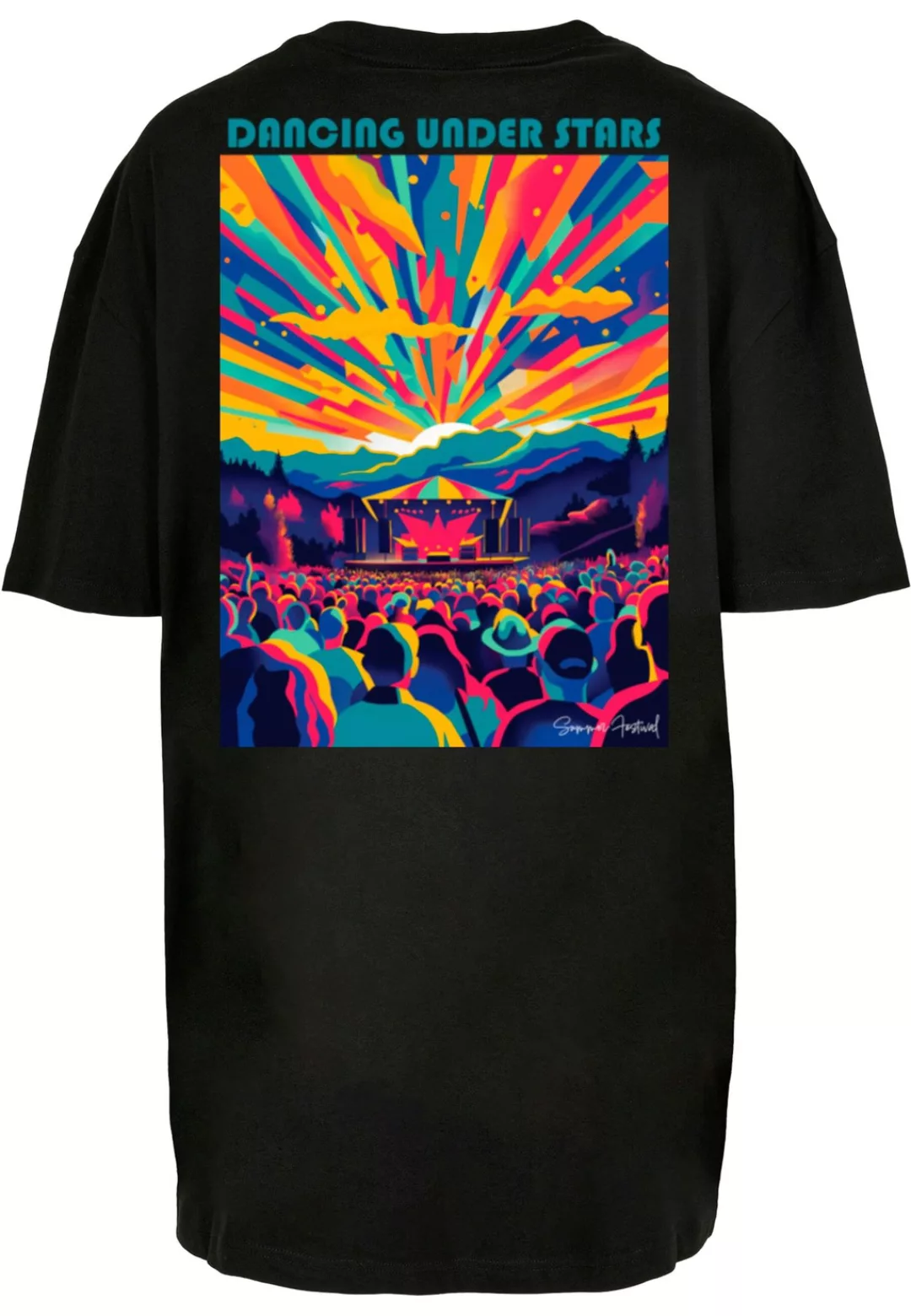 Merchcode T-Shirt "Merchcode Ladies Dance Under Stars Oversized Tee", (1 tl günstig online kaufen