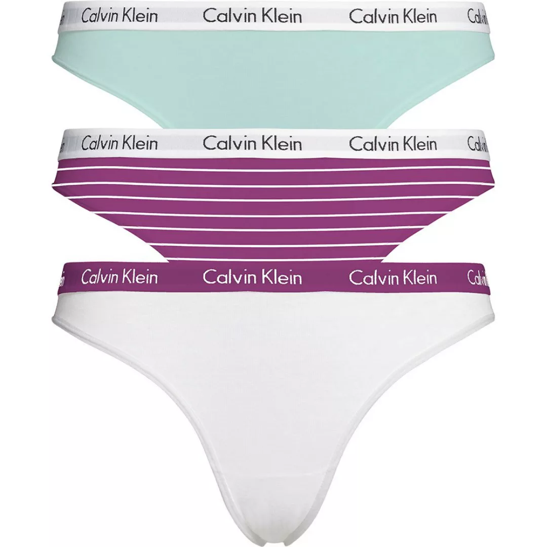 Calvin Klein Underwear Slip 3 Einheiten XS Whitewplum / Fstripeplum / Aqual günstig online kaufen