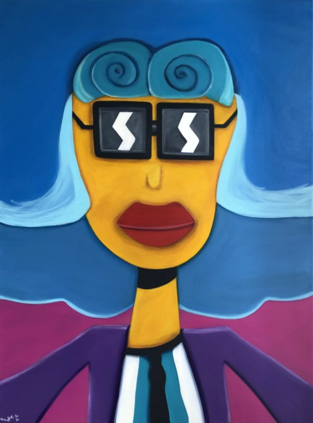 Kunstwerk "Wanda" Gemälde Einzelstück Unikat günstig online kaufen