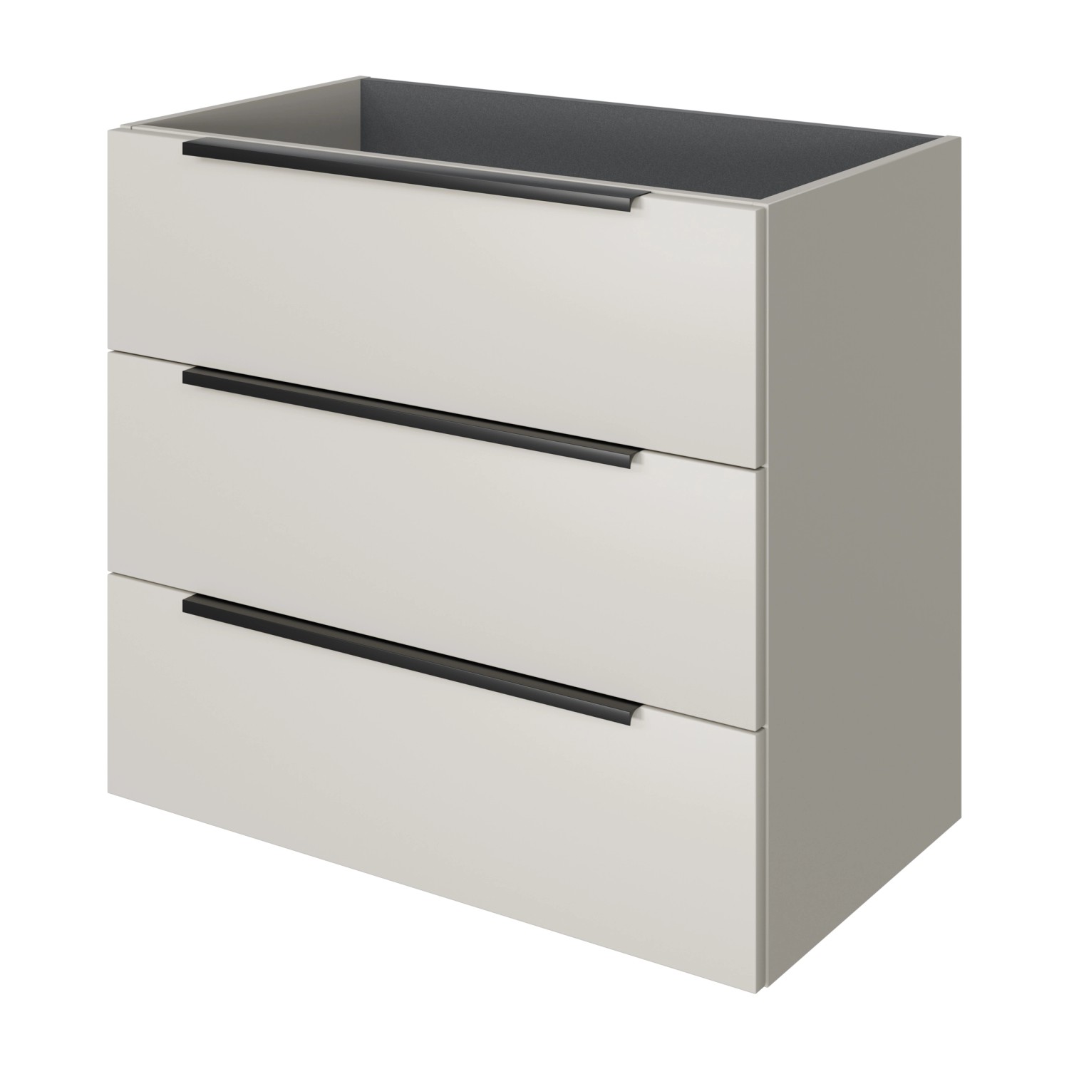 Pelipal Waschbeckenunterschrank Quantum 07 Kaschmir Matt 80 cm 3 Auszüge günstig online kaufen